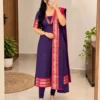 Women's Silk Cotton Festival Wear Kurti Set with Contrast Zari Weaving Dupatta | S to 3XL - Image 25