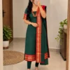 Women's Silk Cotton Festival Wear Kurti Set with Contrast Zari Weaving Dupatta | S to 3XL - Image 27