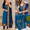 Women's Silk Cotton Festival Wear Kurti Set with Contrast Zari Weaving Dupatta | S to 3XL - Image 4