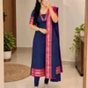 Women's Silk Cotton Festival Wear Kurti Set with Contrast Zari Weaving Dupatta | S to 3XL - Image 7