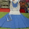 Ajrakh Block Print Cotton Kurti Skirt Set with Dupatta - Image 2