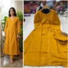 Angrakha Style Embroidered Kurta Pant Set for Women | Pure Rayon Cotton A-Line Kurti with Lace & Tassels (M–XXL) - Image 6