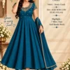 Arohi Embroidered Fendi Crush Anarkali Suit Set with Dupatta – Heavy 7 Meter Flare Ethnic Gown - Image 4