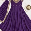 Arohi Embroidered Fendi Crush Anarkali Suit Set with Dupatta – Heavy 7 Meter Flare Ethnic Gown - Image 7