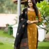 Athira Kanchi Cotton Embroidered Kurti Pant Set with Zari Border Dupatta (3-Piece Festive Salwar Suit for Women) - Image 6
