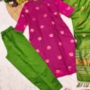 Athira Kanchi Cotton Embroidered Kurti Pant Set with Zari Border Dupatta (3-Piece Festive Salwar Suit for Women) - Image 9