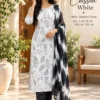 Bamboo Cotton Printed Kurti Pant Set with Tie-Dye Dupatta - Image 5