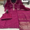Banarasi Silk Kurti Pant Set with Dupatta