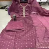 Banarasi Silk Kurti Pant Set with Dupatta - Image 10