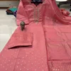 Banarasi Silk Kurti Pant Set with Dupatta - Image 11