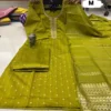 Banarasi Silk Kurti Pant Set with Dupatta - Image 13