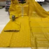 Banarasi Silk Kurti Pant Set with Dupatta - Image 2