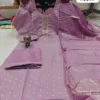 Banarasi Silk Kurti Pant Set with Dupatta - Image 3