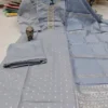 Banarasi Silk Kurti Pant Set with Dupatta - Image 5
