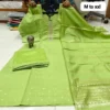Banarasi Silk Kurti Pant Set with Dupatta - Image 8