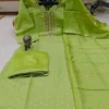 Banarasi Silk Kurti Pant Set with Dupatta - Image 9