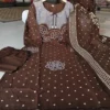 Bandhani Discharge Print Pure Cotton Kurti Pant Set with Dupatta – 3-Piece Suit with Side Pocket & Cowrie Dori Detailing | Daily & Festive Wear - Image 3