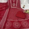 Bandhani Print Mirror Work Anarkali Kurta Pant Set