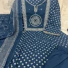 Bandhani Print Mirror Work Anarkali Kurta Pant Set - Image 3