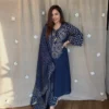 Bandhani Print Pure Cotton 6060 A-Line Kurta Set with Pockets | Heavy Handwork Yoke Kurti Pant Dupatta 3-Piece Suit - Image 3