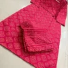 Bandhej Angrakha Kurti with Palazzo 2 Piece Set - Image 6
