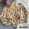 Big Size Pure Ajrakh Cotton Readymade Blouse with Side Elastic & Padding (Sizes 42 to 46
