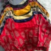 Big Size Pure Ajrakh Cotton Readymade Blouse with Side Elastic & Padding (Sizes 42 to 46 - Image 2