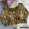 Big Size Pure Ajrakh Cotton Readymade Blouse with Side Elastic & Padding (Sizes 42 to 46 - Image 7
