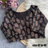 Big Size Pure Ajrakh Cotton Readymade Blouse with Side Elastic & Padding (Sizes 42 to 46 - Image 8