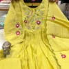 Chanderi Silk Hand Embroidered Anarkali Suit Set - Image 10
