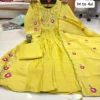 Chanderi Silk Hand Embroidered Anarkali Suit Set - Image 11