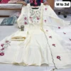 Chanderi Silk Hand Embroidered Anarkali Suit Set - Image 8