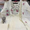 Chanderi Silk Hand Embroidered Anarkali Suit Set - Image 9