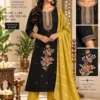 Chandrika Embroidered Roman Silk Kurti Pant Set with Chanderi Dupatta (3-Piece Suit) - Image 3