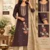 Chandrika Embroidered Roman Silk Kurti Pant Set with Chanderi Dupatta (3-Piece Suit) - Image 8