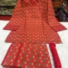 Cotton Block Print Kurti with Farshi Salwar & Dupatta Set - Image 2