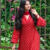 Cotton Block Print Kurti with Farshi Salwar & Dupatta Set - Image 8