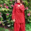 Cotton Block Print Kurti with Farshi Salwar & Dupatta Set - Image 9