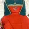 Dabu Cotton Mirror Work Kurti Pant Set with Tassels (L–4XL) - Image 2