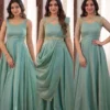 Designer Crush Gown with Sequins Work Koti Jacket & Dupatta Set | Festive Anarkali Maxi Dress - Image 2