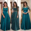 Designer Crush Gown with Sequins Work Koti Jacket & Dupatta Set | Festive Anarkali Maxi Dress - Image 4