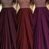 Designer Rangoli Silk Flared Anarkali Suit with Embroidered Yoke & Dupatta Set - Image 2