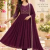 DEVIKA Mul Chanderi Flared Anarkali Suit Set | Intricate Embroidered Yoke Kurta with Pants & Gota Border Dupatta (3-Piece Festive Set) - Image 6