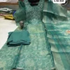 Digital Print Soft Silk Hand Work Kurti with Roman Silk Pant & Dupatta Set - Image 10