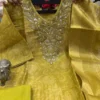 Digital Print Soft Silk Hand Work Kurti with Roman Silk Pant & Dupatta Set - Image 8