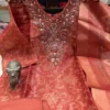Digital Print Soft Silk Hand Work Kurti with Roman Silk Pant & Dupatta Set - Image 9