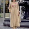 Embroidered Cotton Flared A-Line Kurta Pant Set with Mulmul Dupatta – Festive 3-Piece Suit - Image 7