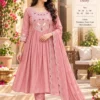 Embroidered Mul Chanderi Anarkali Kurta Pant with Scallop Dupatta Set | Readymade Festive 3-Piece Suit (M–XXL) - Image 3