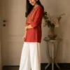 Embroidered Pure Cotton Short Kurti with Heavy Cotton Flex Pant Set – With Pockets - Image 4