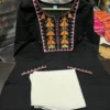 Embroidered Pure Cotton Short Kurti with Heavy Cotton Flex Pant Set – With Pockets - Image 6